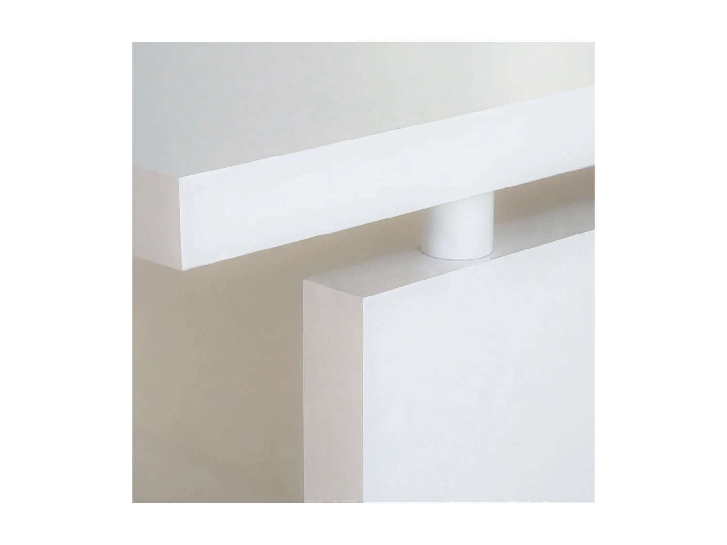Mesa oficina o despacho Rivoli acabado blanco, 76cm(alto) 155cm(ancho) 68cm(fondo)
