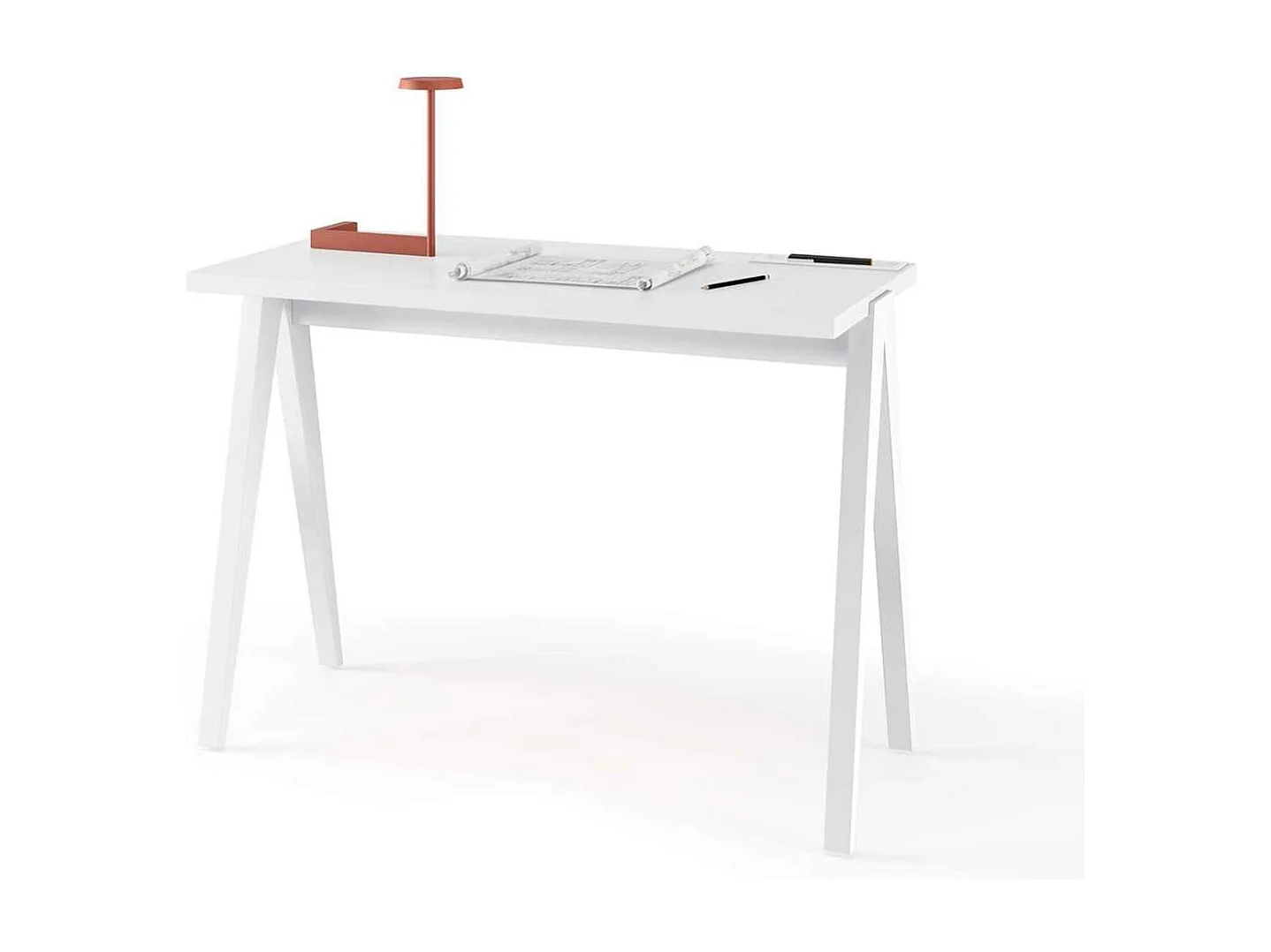 Mesa estudio Mod-629 acabado blanco, 47x 107 x 78 cm (fondo x ancho x alto)