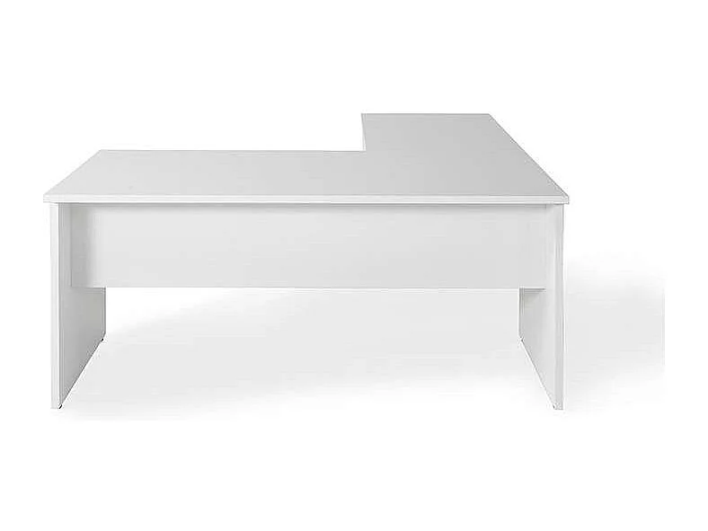Mesa para oficina o estudio esquinero acabado blanco, 73 cm(alto)160/180 cm(ancho)80/60 cm