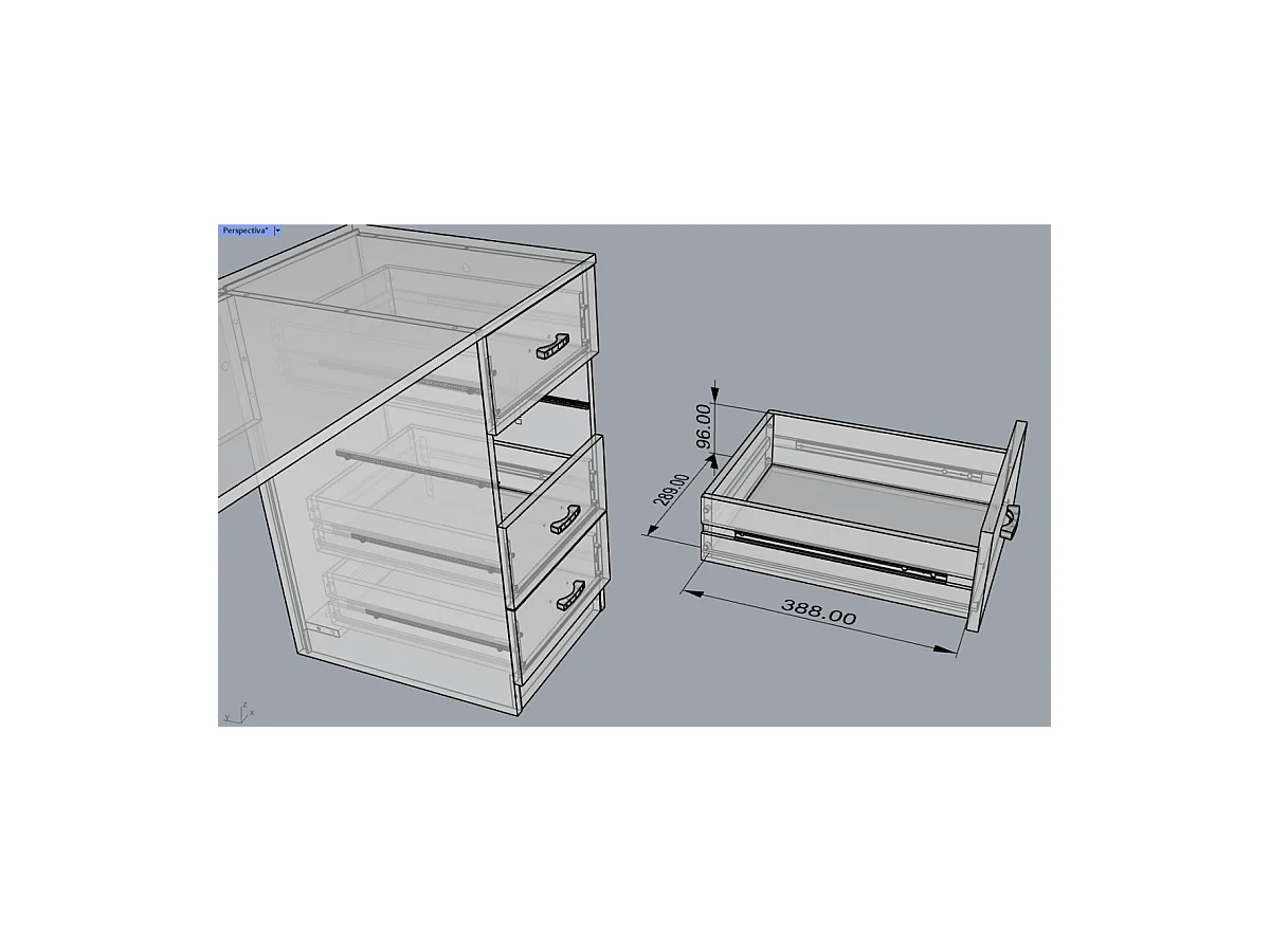 Mesa estudio Saturno en blanco con 4 cajones. 74 cm(alto)100 cm(ancho)50 cm(fondo)