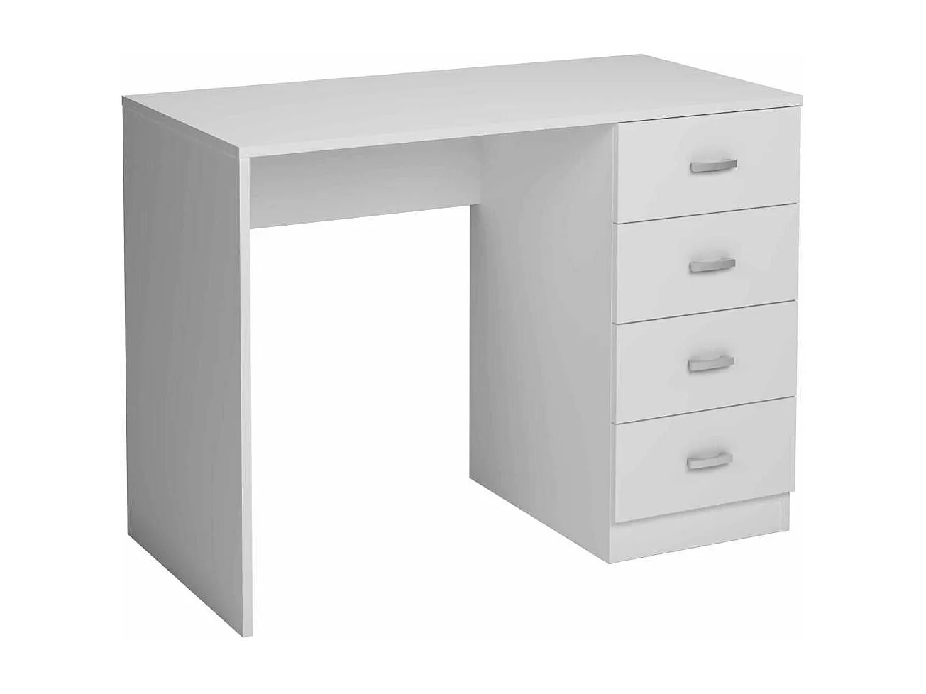 Mesa estudio Saturno en blanco con 4 cajones. 74 cm(alto)100 cm(ancho)50 cm(fondo)