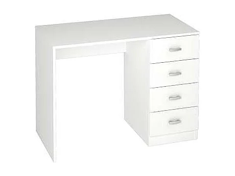 Mesa estudio Saturno en blanco con 4 cajones. 74 cm(alto)100 cm(ancho)50 cm(fondo)