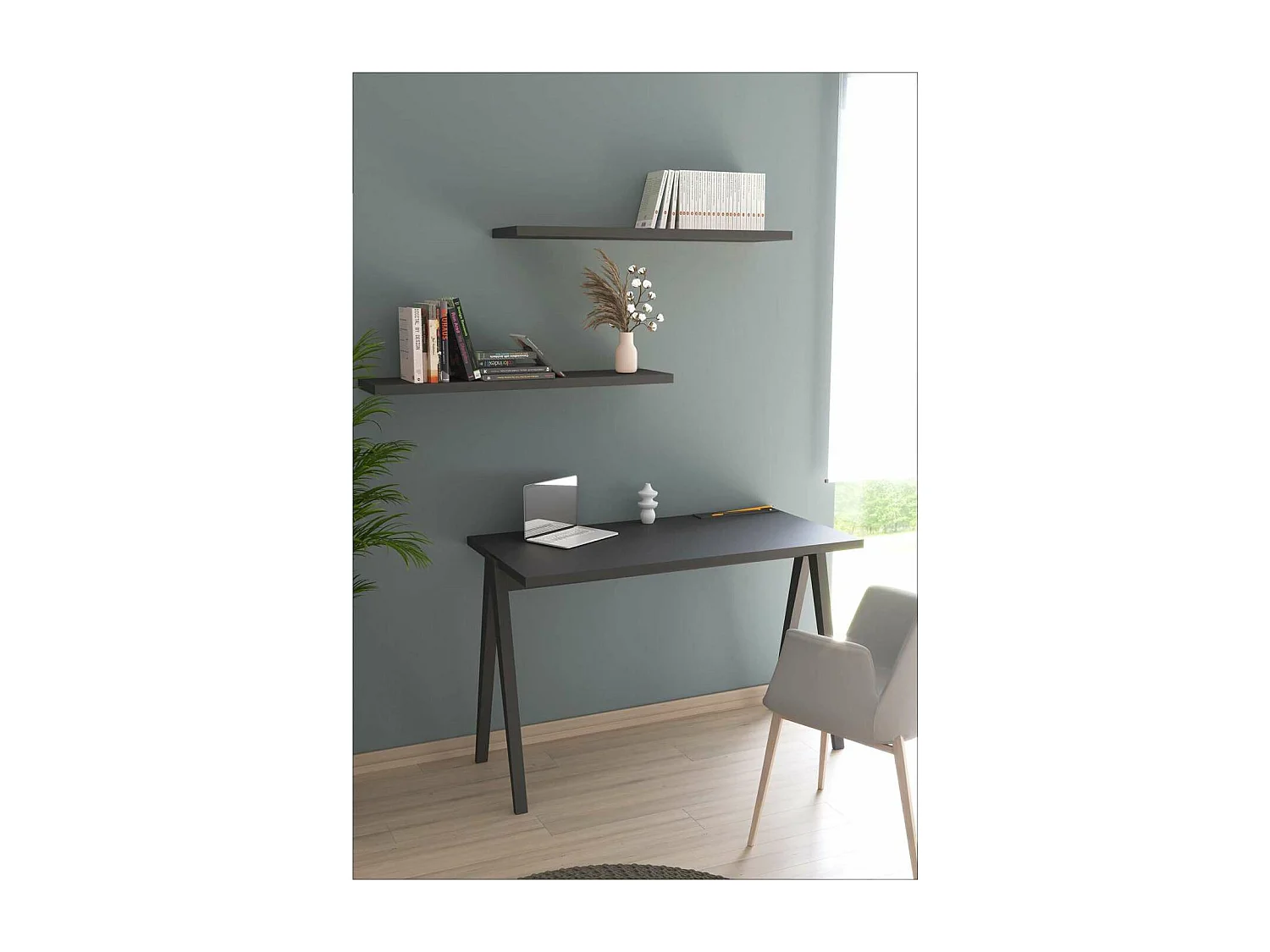 Mesa estudio Mod-629 acabado grafito, 47x 107 x 78 cm (fondo x ancho x alto)