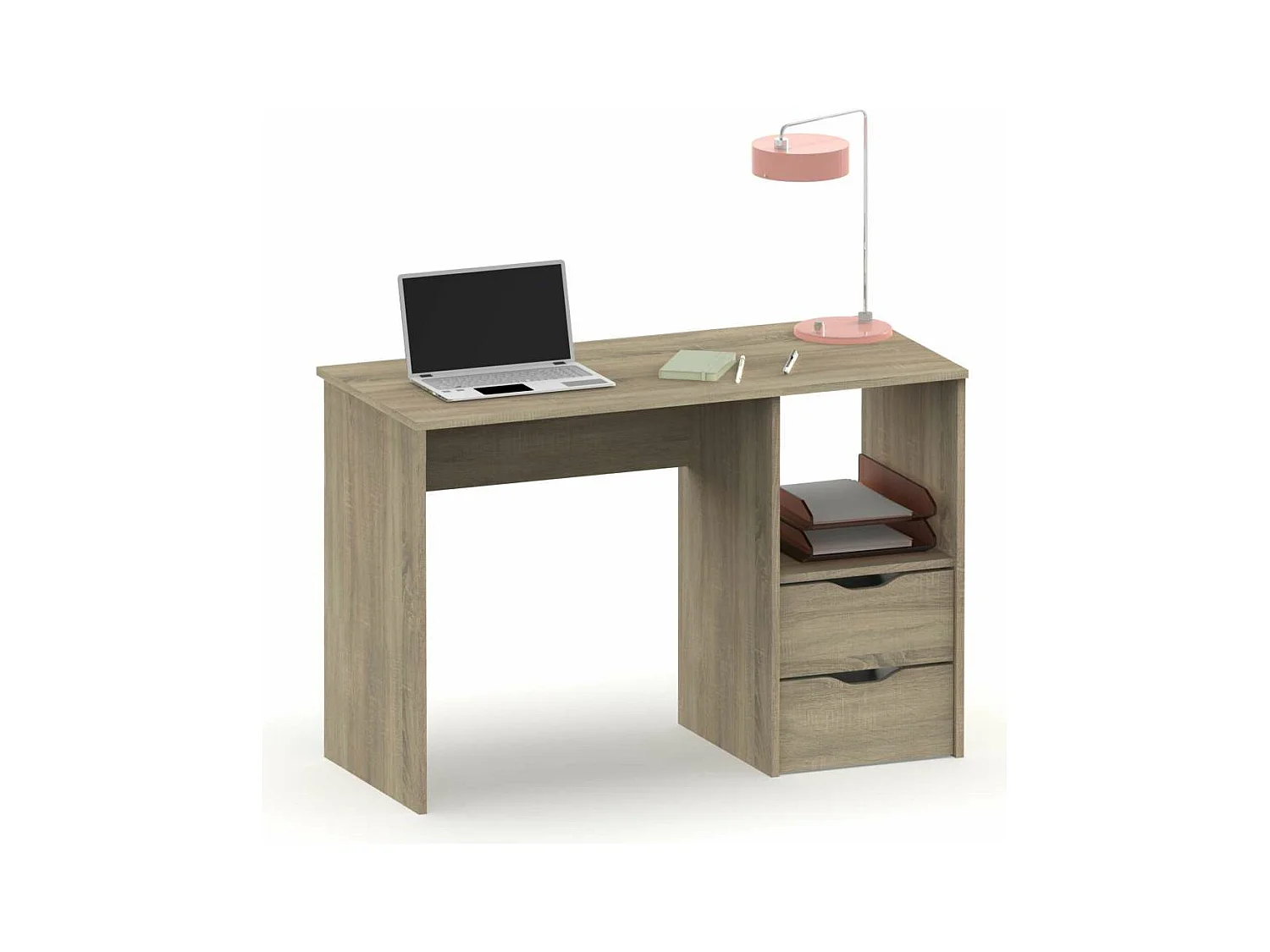 Mesa oficina o despacho Eko acabado roble cambrian, 76 cm(alto)115 cm(ancho)50 cm(fondo)