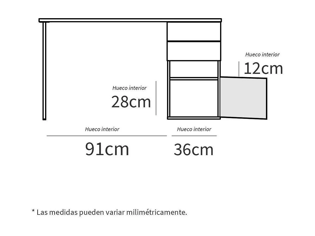 Mesa de despacho Kiroba acabado roble gold/blanco, 76cm(alto) 137.5cm(ancho) 67cm(fondo)