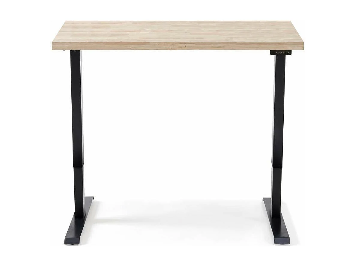 Mesa estudio STAND-140 elevable y motorizada acabado roble nordish/negro, 76/126cm(alto) 1