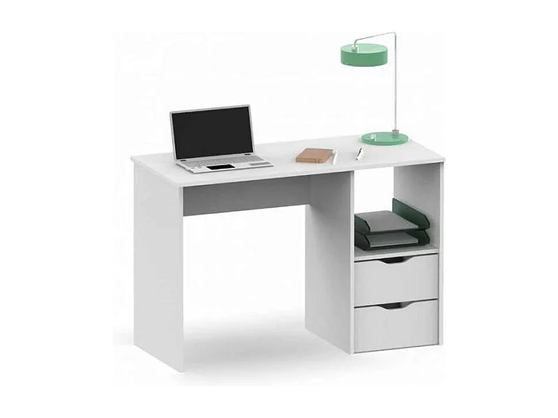 Mesa oficina o despacho Eko acabado blanco, 76 cm(alto)115 cm(ancho)50 cm(fondo)