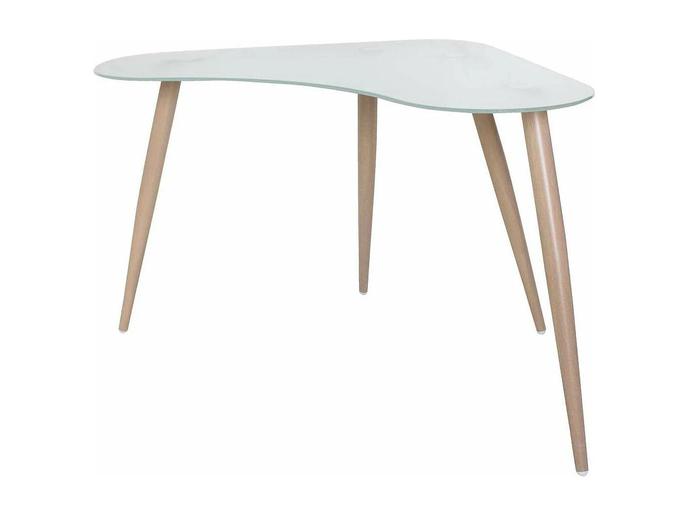 Mesa de estudio Md-Polar acabado cristal translúcido, 74cm(alto) x 60cm(ancho) x 120cm(fo