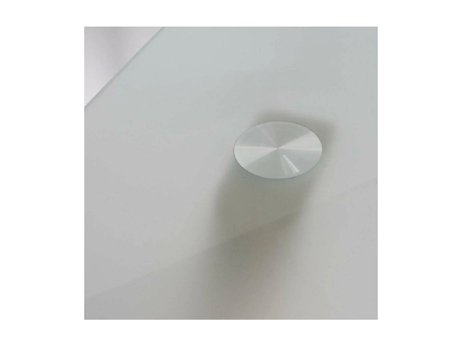 Mesa de estudio Md-Polar acabado cristal translúcido, 74cm(alto) x 60cm(ancho) x 120cm(fo