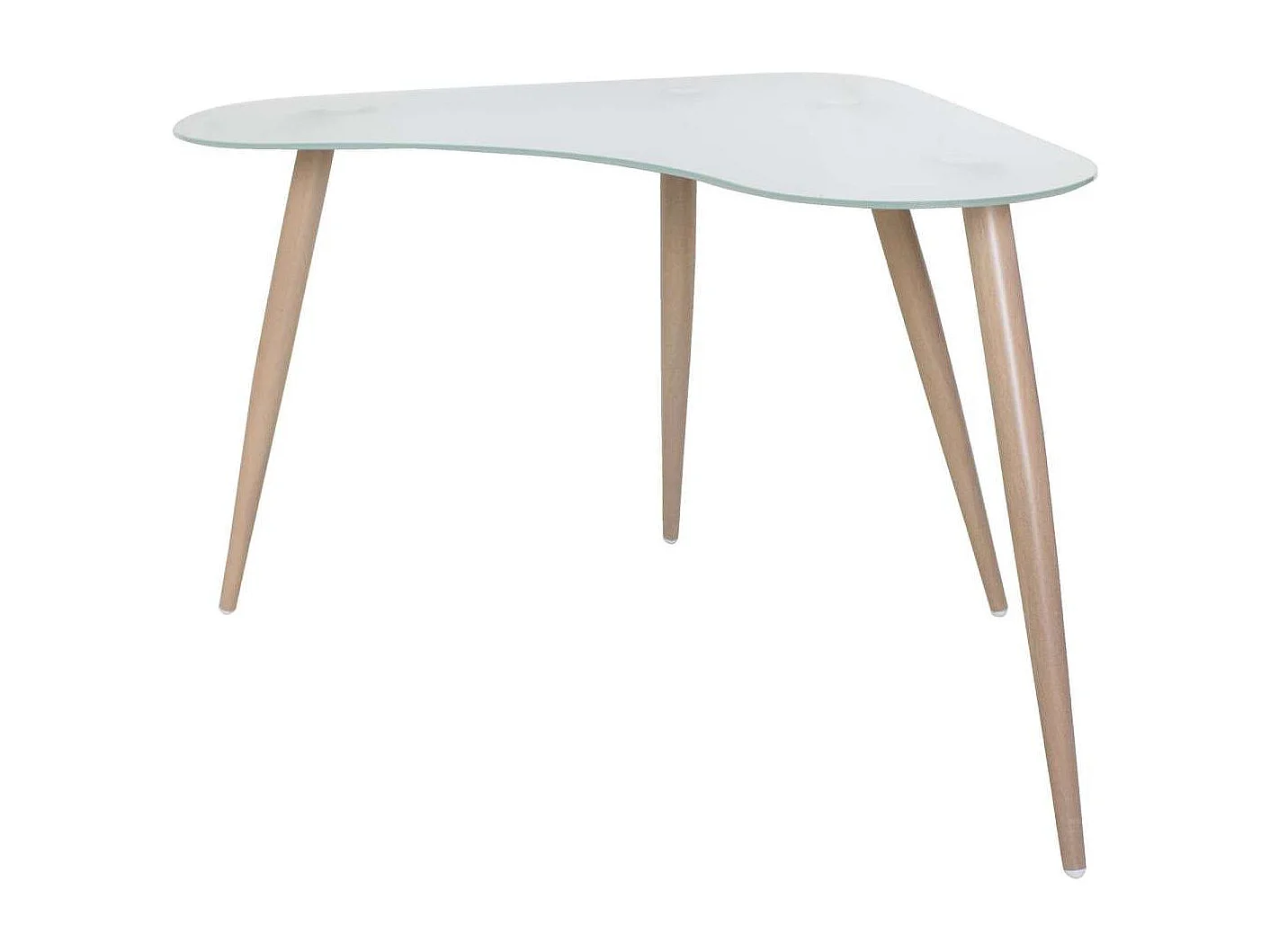 Mesa de estudio Md-Polar acabado cristal translúcido, 74cm(alto) x 60cm(ancho) x 120cm(fo