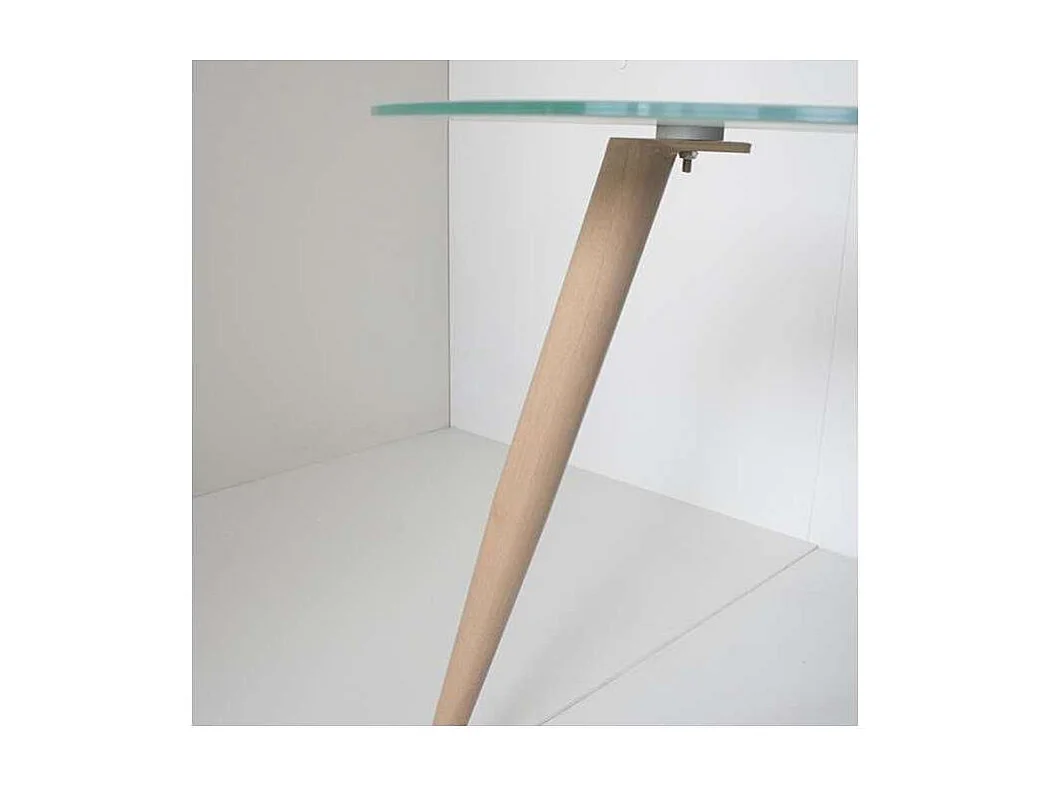 Mesa de estudio Md-Polar acabado cristal translúcido, 74cm(alto) x 60cm(ancho) x 120cm(fo