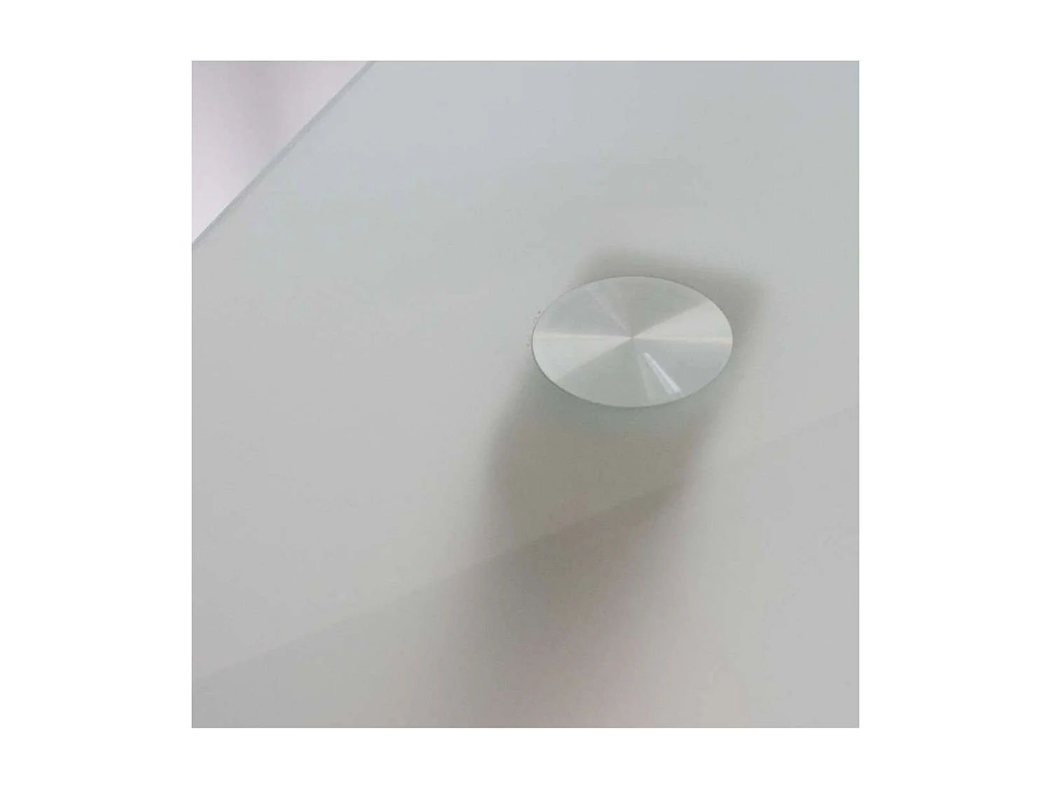 Mesa de estudio Md-Polar acabado cristal translúcido, 74cm(alto) x 60cm(ancho) x 120cm(fo