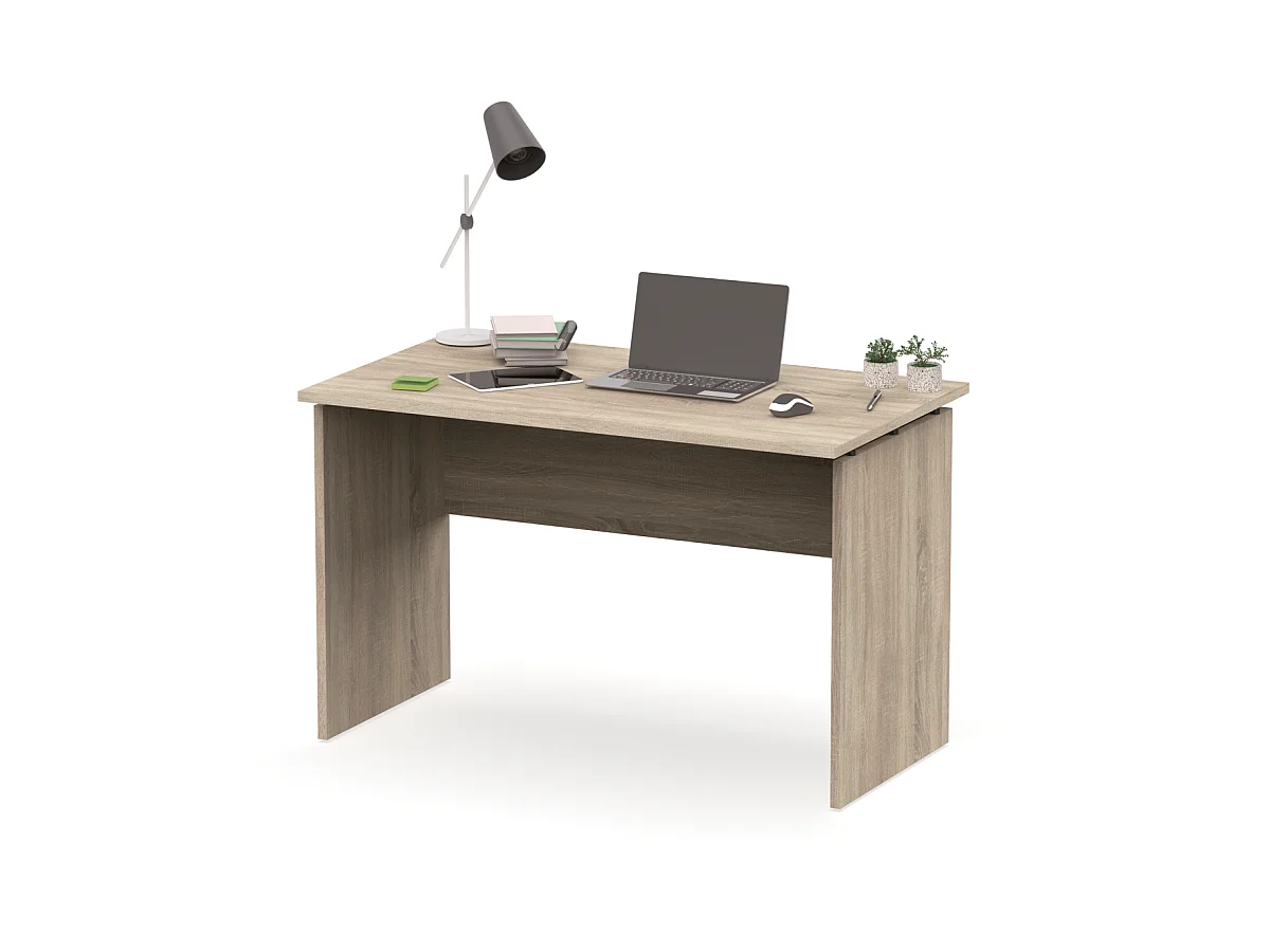 Mesa de oficina Teide en color roble cambrian. 76 cm(alto)120 cm(ancho)78 cm(fondo)