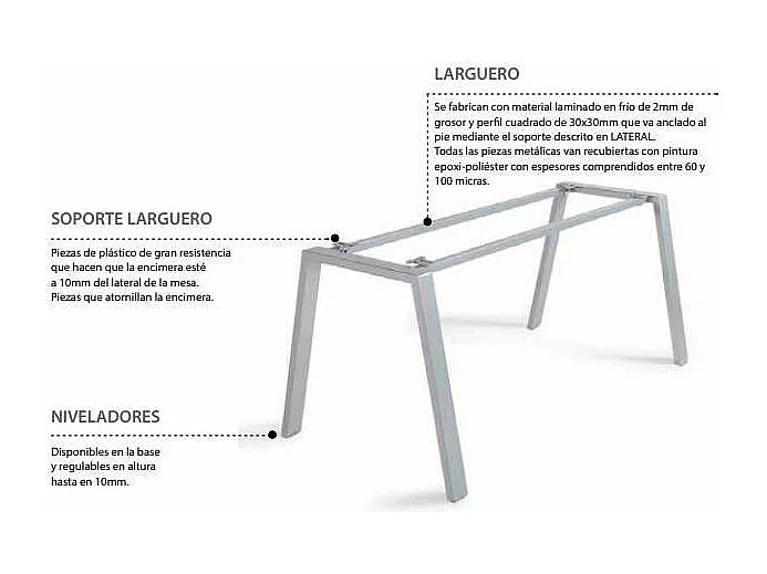 Mesa estudio Atrio acabado olmo claro, 73 cm(alto)160 cm(ancho)80 cm(fondo).