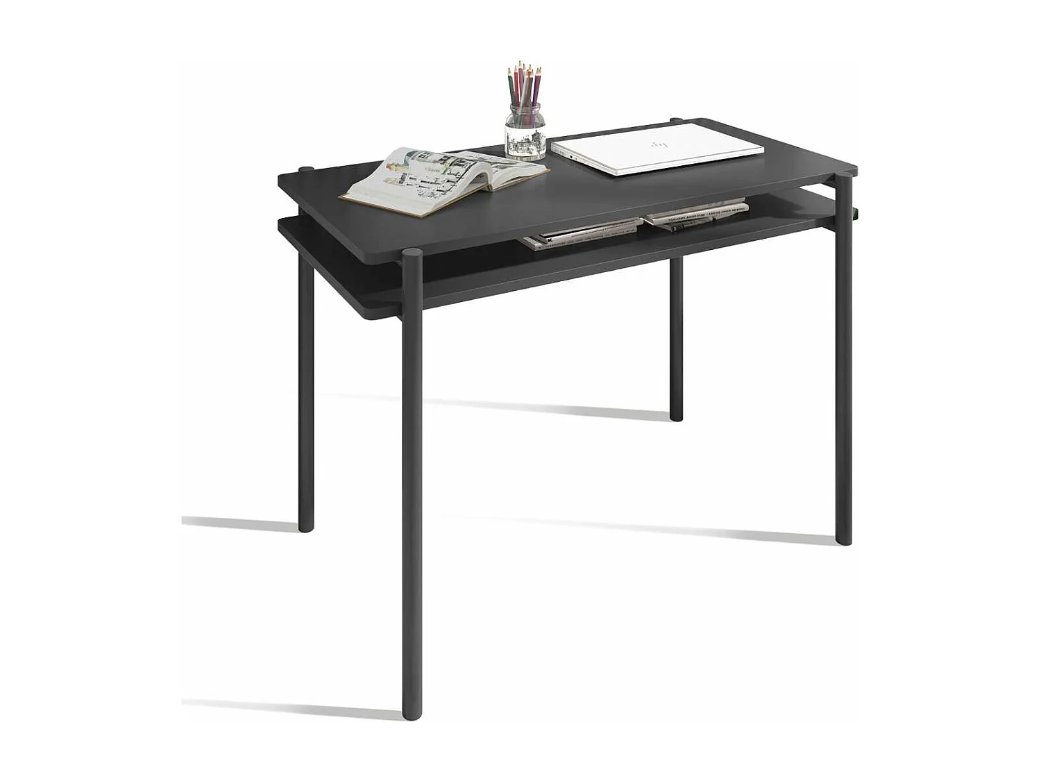 Mesa estudio Mod-Rio acabado grafito, 54 x 100 x 77 cm (fondo x ancho x alto)