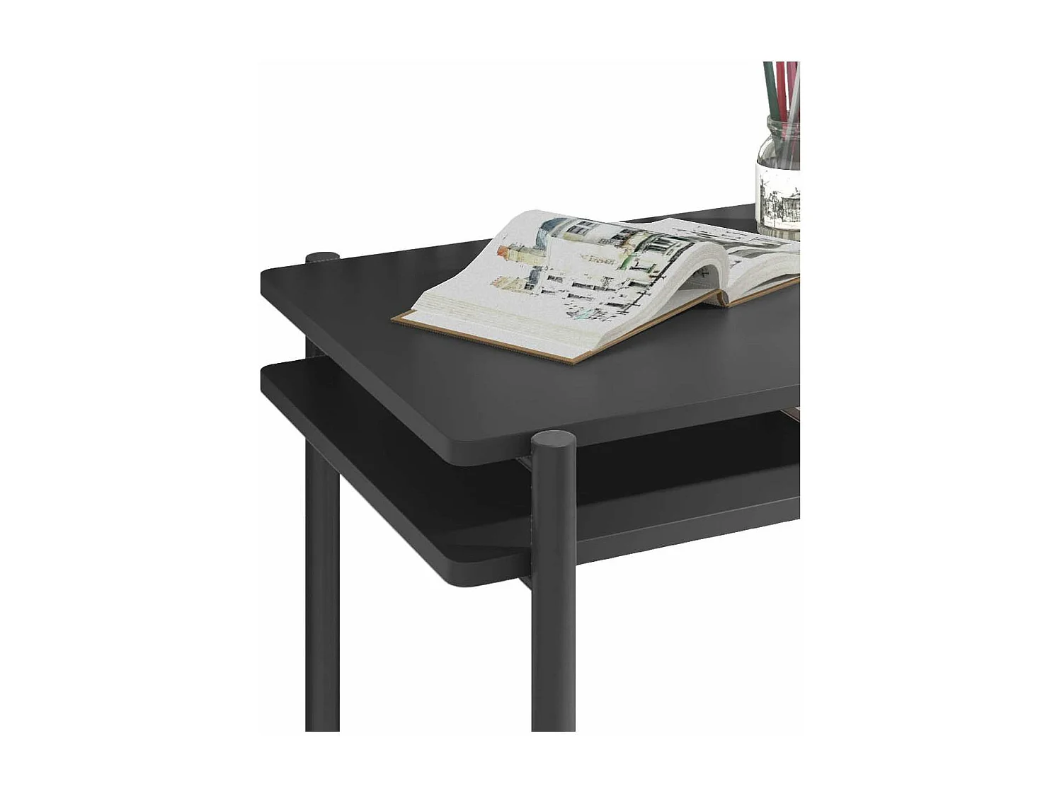 Mesa estudio Mod-Rio acabado grafito, 54 x 100 x 77 cm (fondo x ancho x alto)