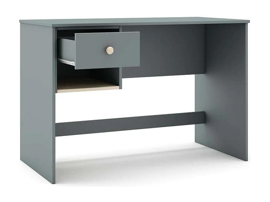 Mesa de estudio modelo Dylan acabado verde kaki/cera blanca, 110cm(ancho) 75cm(altura) 55c