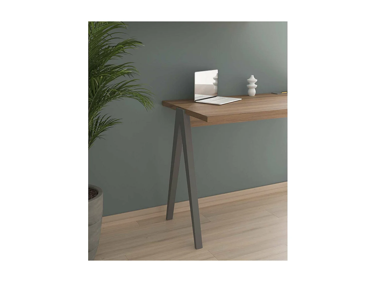 Mesa estudio Mod-629 acabado nogal/gris, 47x 107 x 78 cm (fondo x ancho x alto)