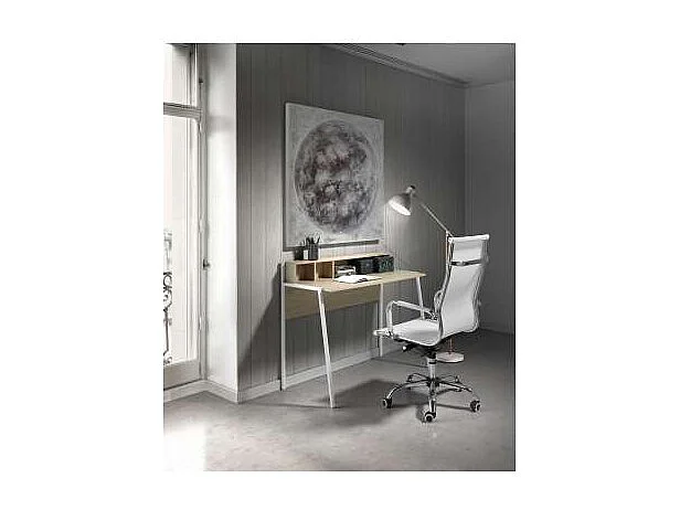 Mesa estudio Mod-Tokio acabado roble/blanco, 50 x 105 x 90 cm (fondo x ancho x alto)