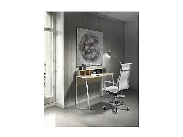 Mesa estudio Mod-Tokio acabado roble/blanco, 50 x 105 x 90 cm (fondo x ancho x alto)