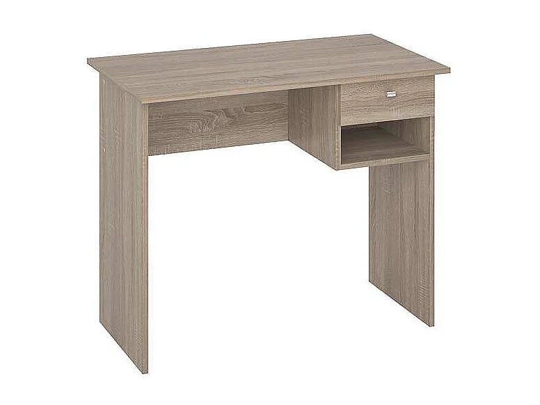 Escritorio Marte en acabado roble cortez con un cajón. 74 cm(alto)90 cm(ancho)50 cm(fondo