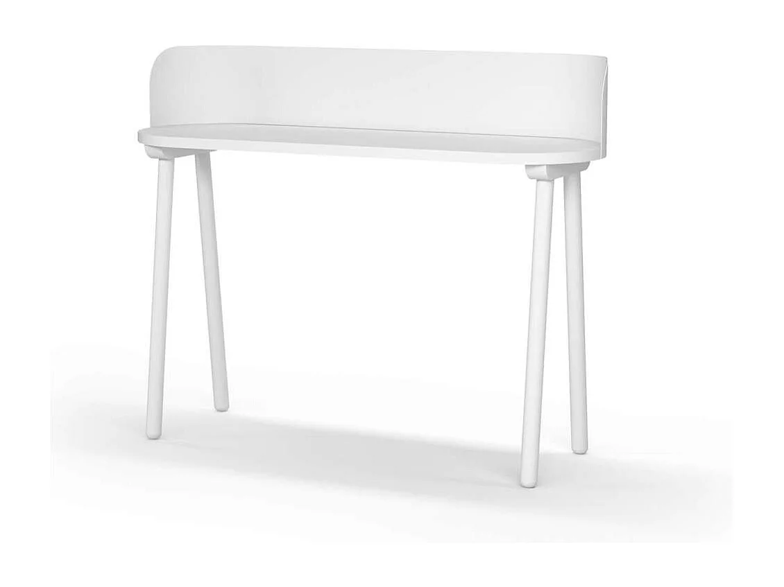 Mesa estudio Mod-634 acabado en color blanco, 40 x 120 x 95 cm (fondo x ancho x alto)