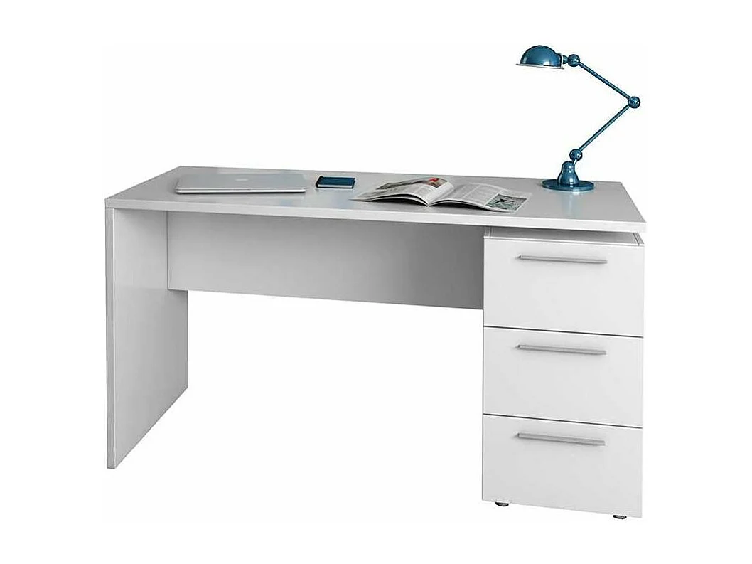 Mesa despacho Tokio tres cajones blanco artik 74 cm(alto)138 cm(ancho)60 cm(largo)
