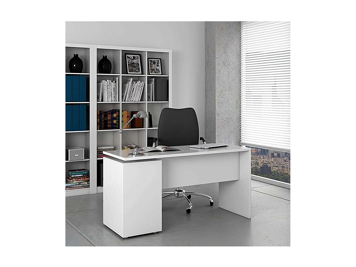 Mesa despacho Tokio tres cajones blanco artik 74 cm(alto)138 cm(ancho)60 cm(largo)