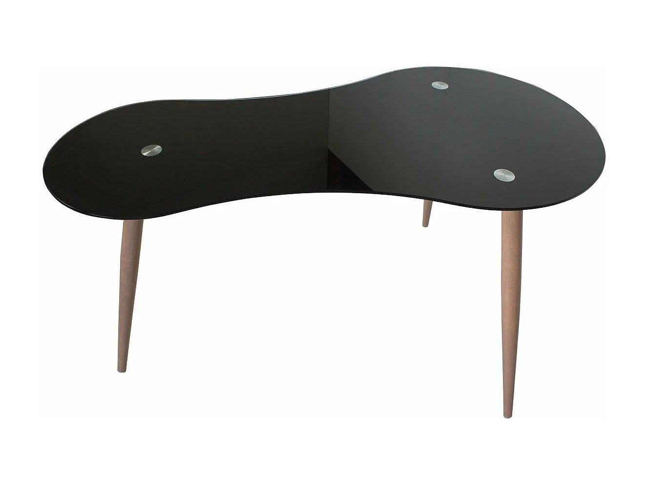 Mesa de estudio acabado cristal negro, 74cm(alto) x 140cm(ancho) x 70cm(fondo).
