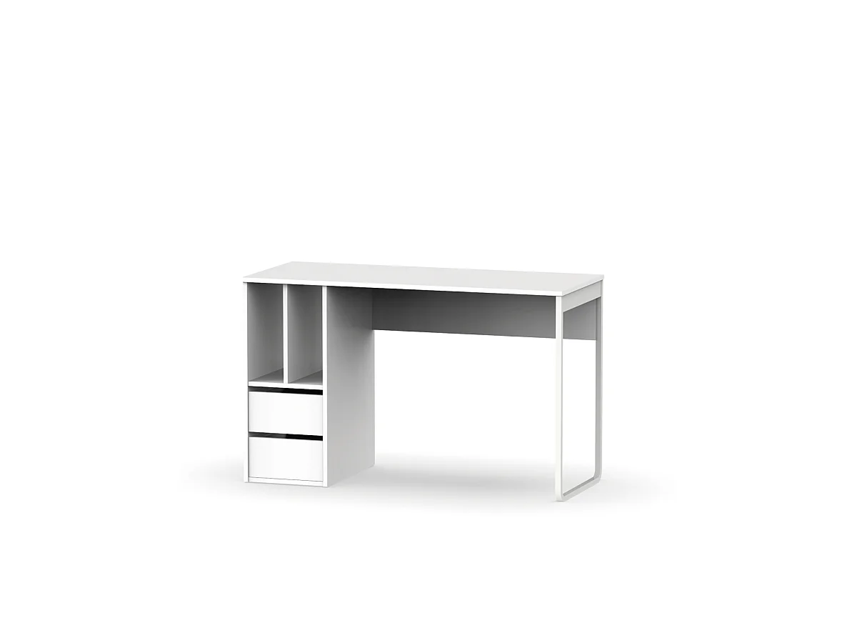 Mesa de escritorio Nolita acabado blanco, 74cm(Alto) 120cm(Ancho) 55cm(Fondo