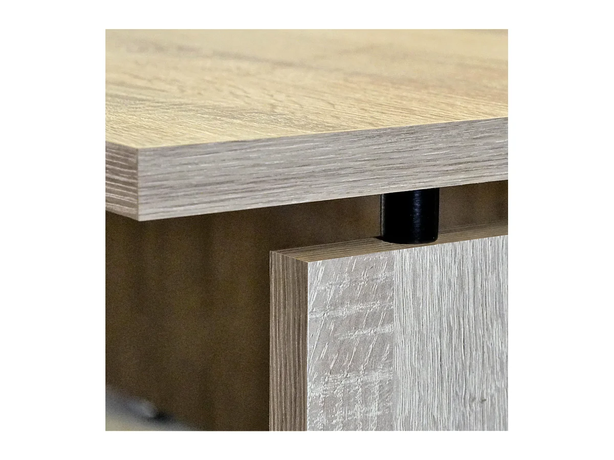 Mesa oficina o despacho Rivoli acabado roble cambrian, 76cm(alto) 155cm(ancho) 68cm(fondo)