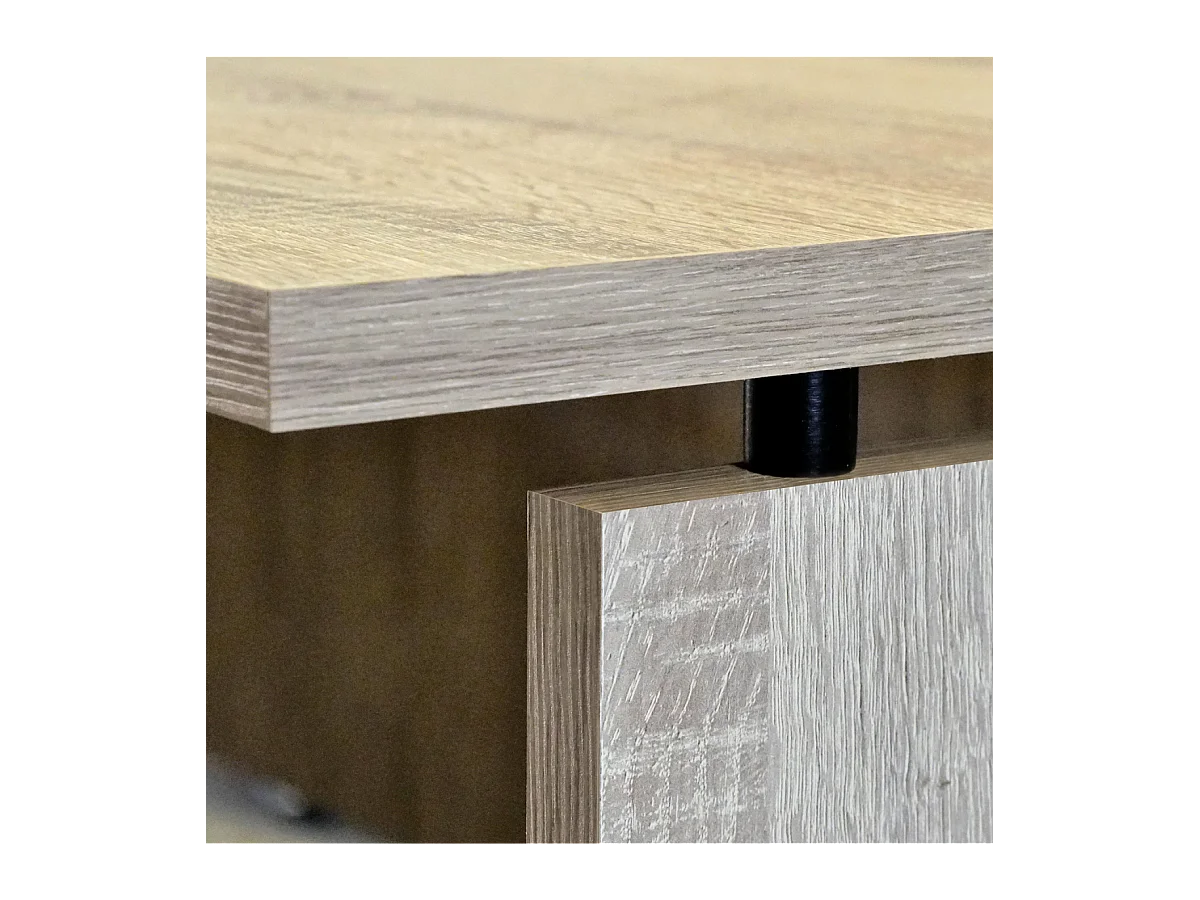 Mesa oficina o despacho Rivoli acabado roble cambrian, 76cm(alto) 155cm(ancho) 68cm(fondo)