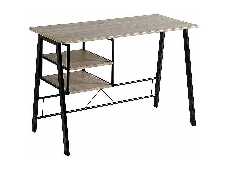 Mesa escritorio con baldas laterales Adriana, 120 x 52 x 76.5 cm (largo x ancho x alto)