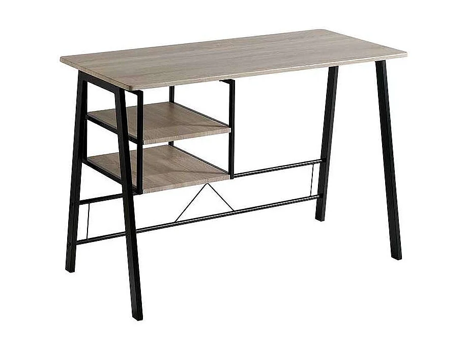 Mesa escritorio con baldas laterales Adriana, 120 x 52 x 76.5 cm (largo x ancho x alto)