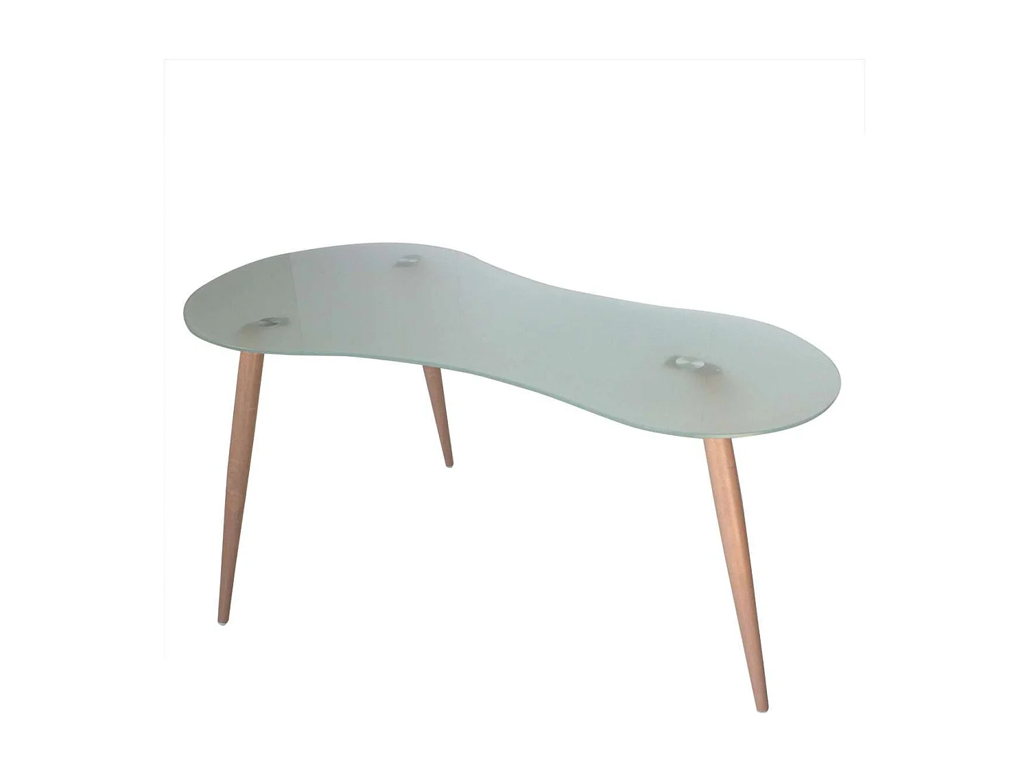 Mesa de estudio acabado cristal translucido, 74cm(alto) x 140cm(ancho) x 70cm(fondo).