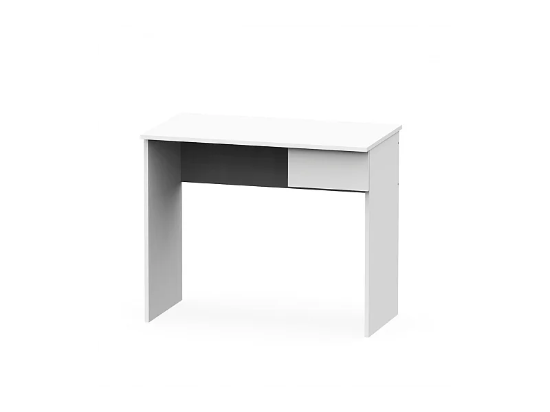 Mesa escritorio Turín con un cajón acabado blanco brillo, 75 cm(alto)90 cm(ancho)50 cm(f