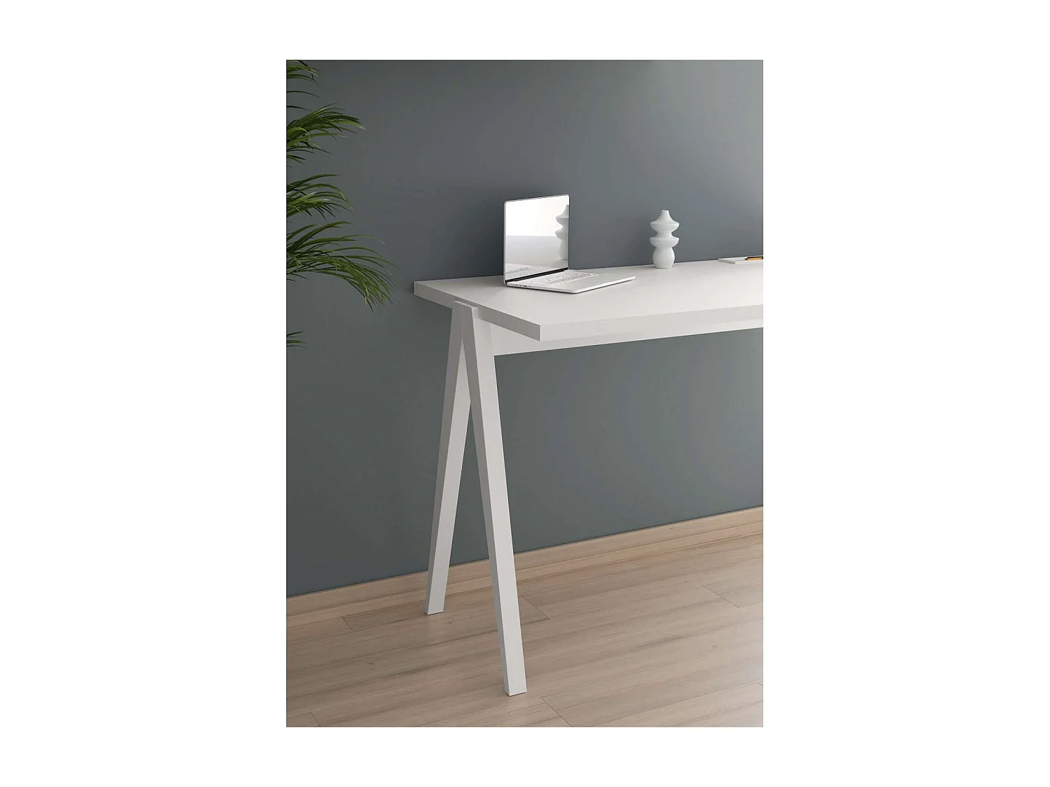 Mesa estudio Mod-635 acabado blanco, 60 x 120 x 78 cm (fondo x ancho x alto)