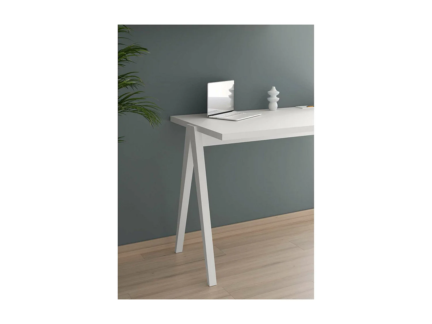 Mesa estudio Mod-635 acabado blanco, 60 x 120 x 78 cm (fondo x ancho x alto)