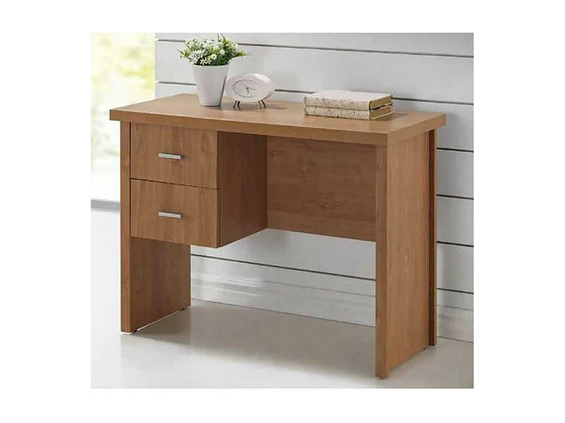 Mesa de despacho Oscar dos cajones acabado maple, 75 cm(alto)100 cm(ancho)50 cm(largo)