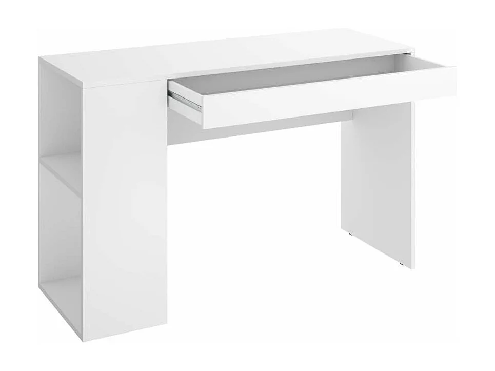 Escritorio Navas con estante y 1 cajon en blanco 74 cm(alto)115 cm(ancho)50 cm(fondo)
