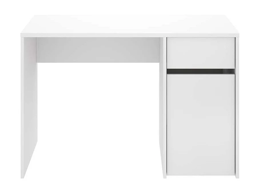 Escritorio Rocio con puerta + cajón acabado blanco, 74cm(alto) 110cm(ancho) 50cm(fondo)