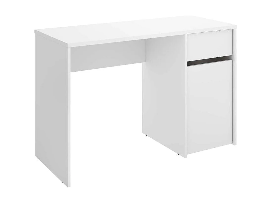 Escritorio Rocio con puerta + cajón acabado blanco, 74cm(alto) 110cm(ancho) 50cm(fondo)