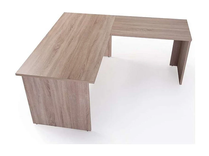 Mesa para oficina o estudio esquinero acabado olmo claro, 73/75 cm(alto)140/180 cm(ancho)8