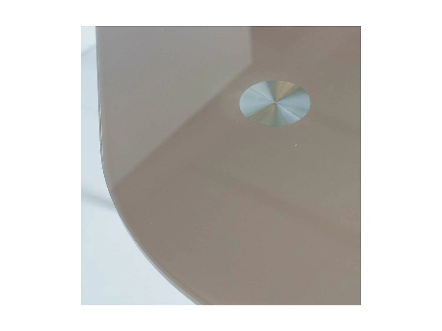 Mesa de estudio Md-Polar acabado cristal marrón, 74cm(alto) x 60cm(ancho) x 120cm(fondo).