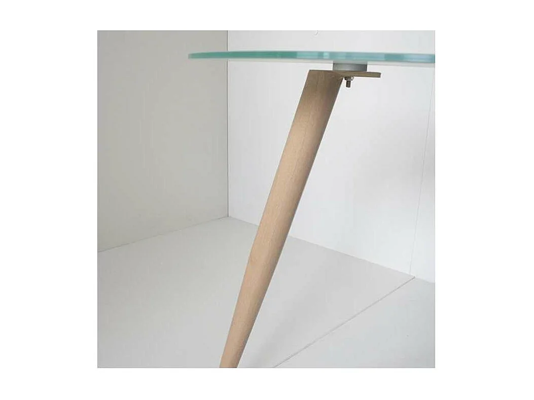 Mesa de estudio Md-Polar acabado cristal marrón, 74cm(alto) x 60cm(ancho) x 120cm(fondo).