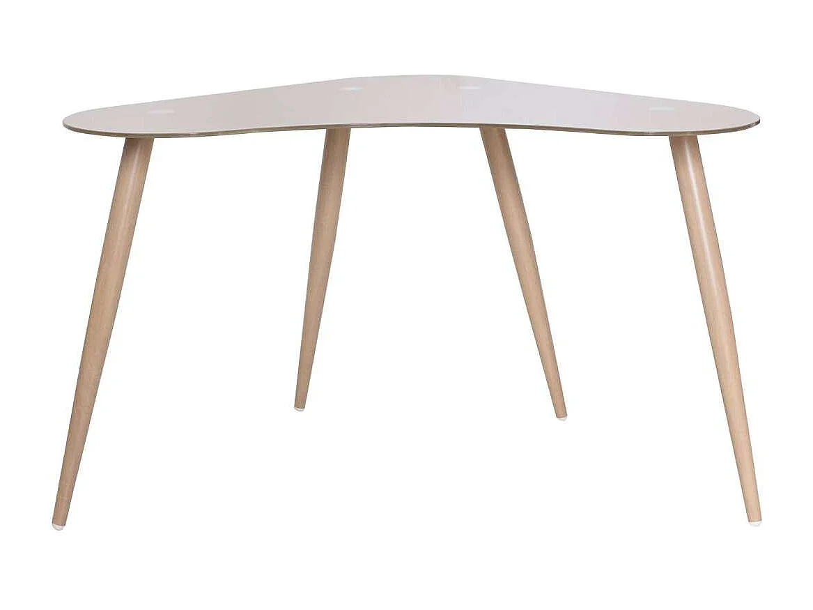 Mesa de estudio Md-Polar acabado cristal marrón, 74cm(alto) x 60cm(ancho) x 120cm(fondo).