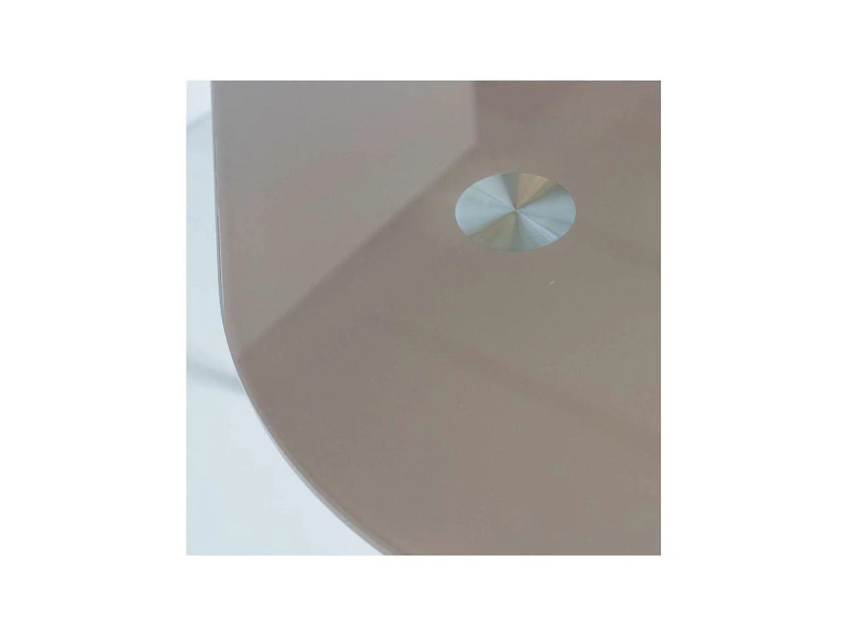 Mesa de estudio Md-Polar acabado cristal marrón, 74cm(alto) x 60cm(ancho) x 120cm(fondo).