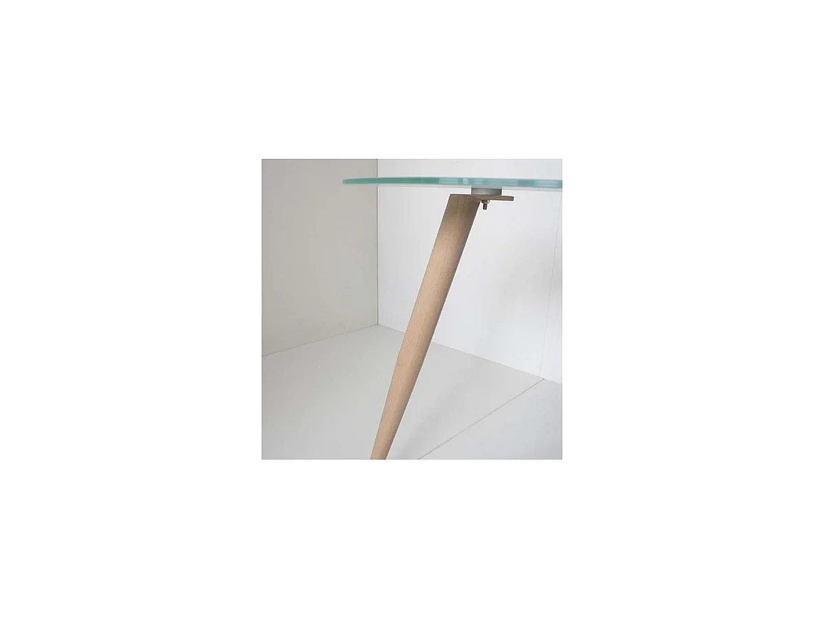 Mesa de estudio Md-Polar acabado cristal marrón, 74cm(alto) x 60cm(ancho) x 120cm(fondo).