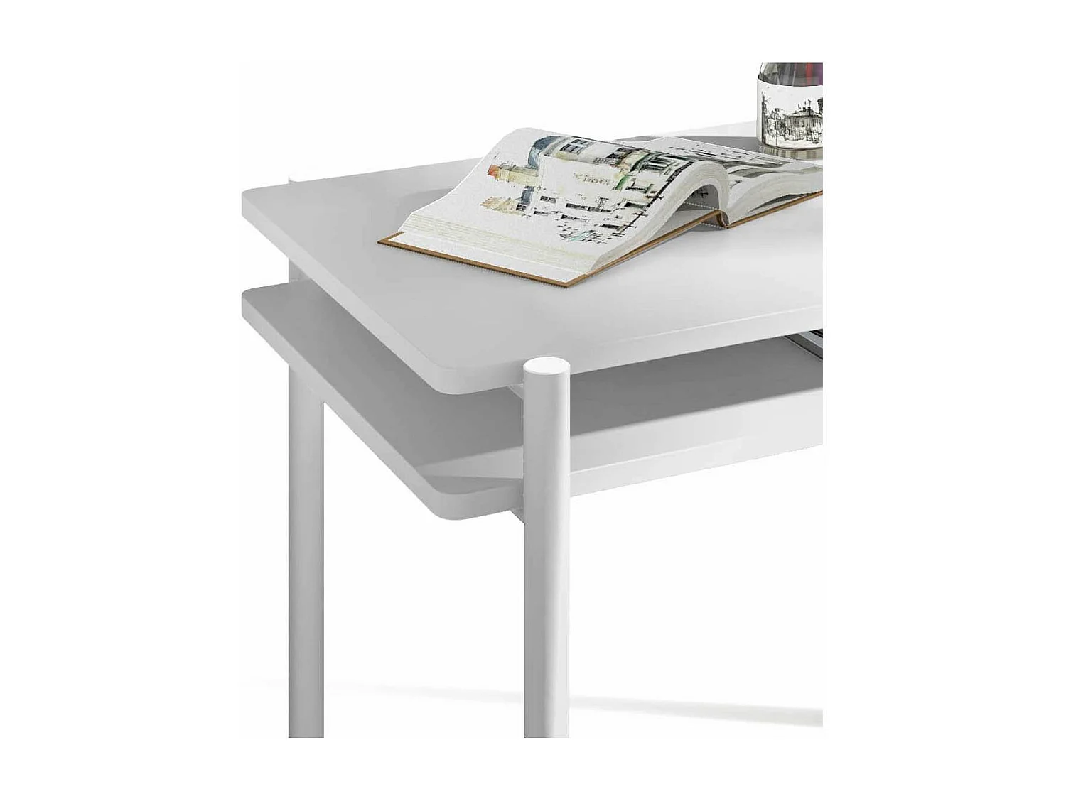 Mesa estudio Mod-Rio acabado blanco, 54 x 100 x 77 cm (fondo x ancho x alto)