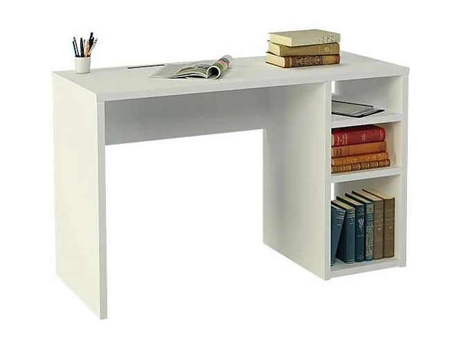 Mesa de estudio Sofia reversible en blanco. 75 cm(alto)120 cm(ancho)50 cm(fondo)